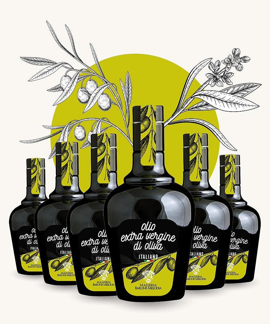 6 bottiglie di olio extravergine d'oliva da 500ML “Selezione Oro” Morandi